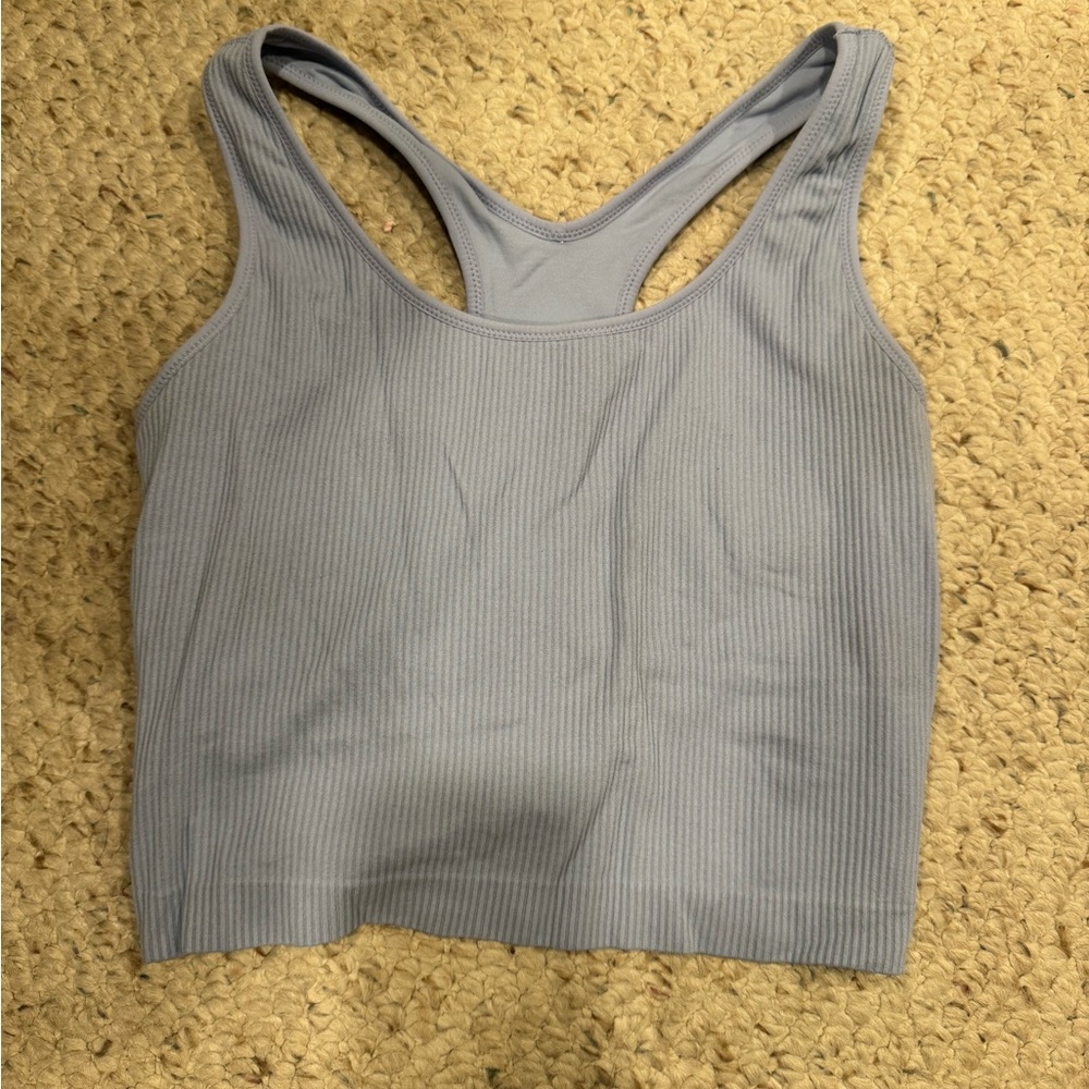 Women's Ribbed Tank Top - Light Blue